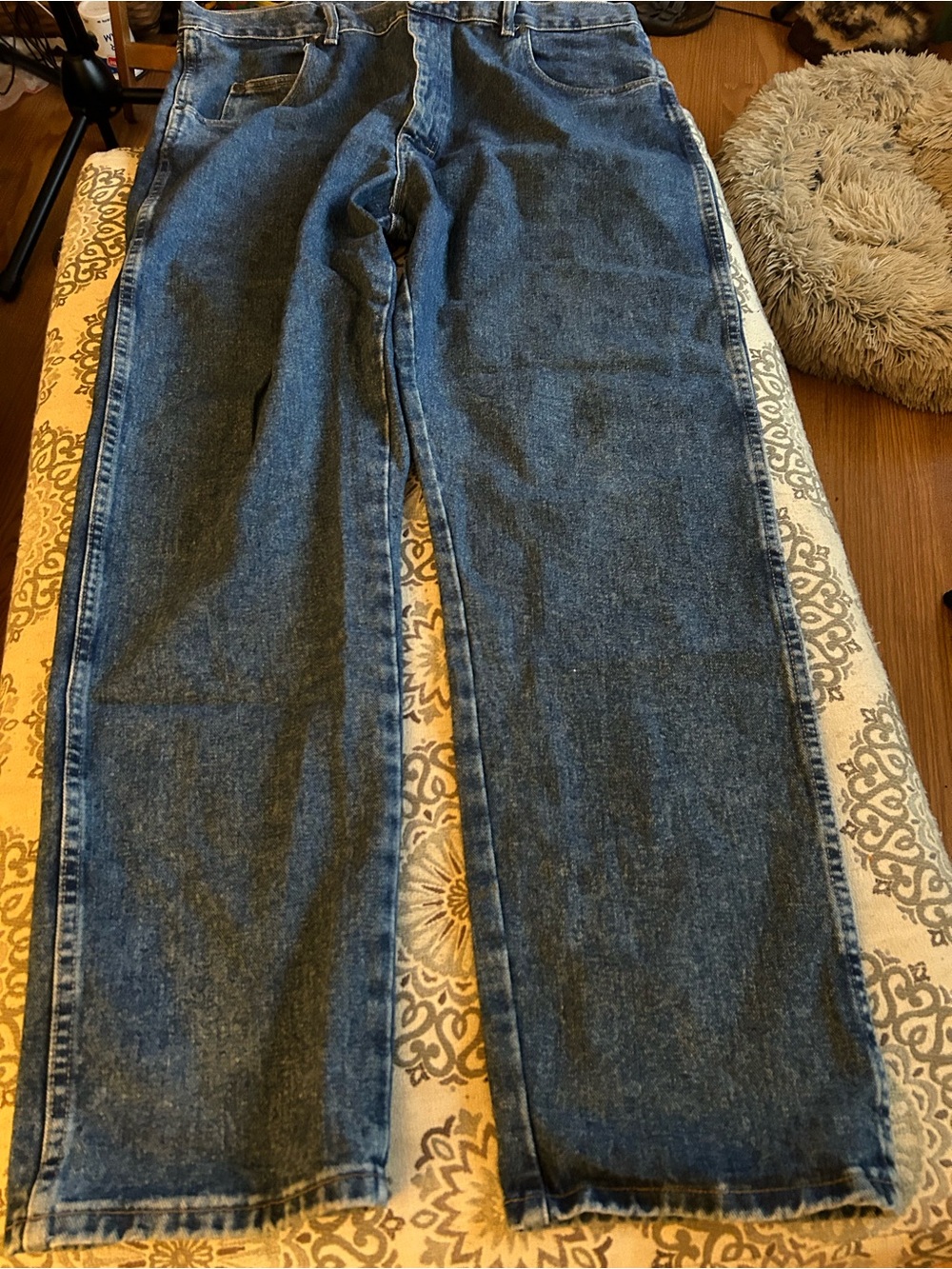 Wrangler Men's Dark Blue Straight Leg Jeans